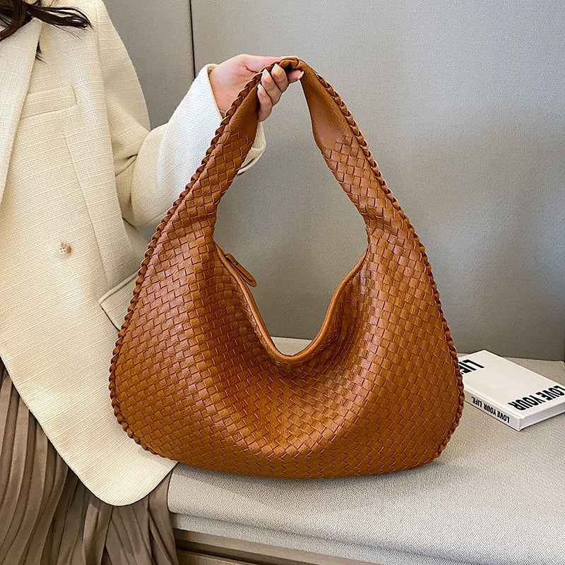 Elegante borsa a tracolla intrecciata da donna, materiale resistente 5