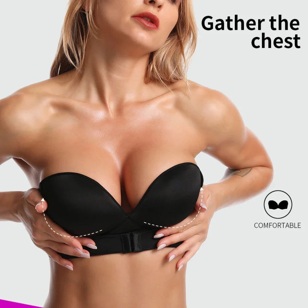 Elevate Your Curves: SOPHIA Strapless Push-Up Bra - Lizabella Fashion -  -  - Elevate Your Curves: SOPHIA Strapless Push-Up Bra - Lizabella Fashion - #tag1# - #tag2#