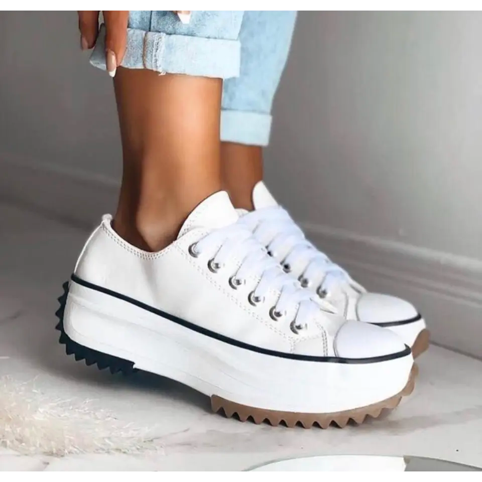 Elfriede | Damen Schnürung Plattform Freizeit Sneaker 4