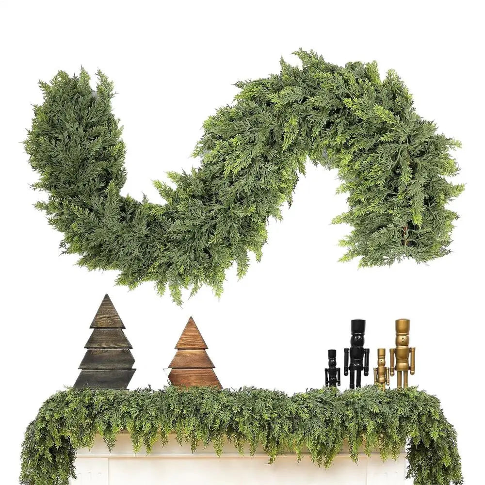 EvergreenCharm – Ghirlanda natalizia decorativa con luci LED in pino 0