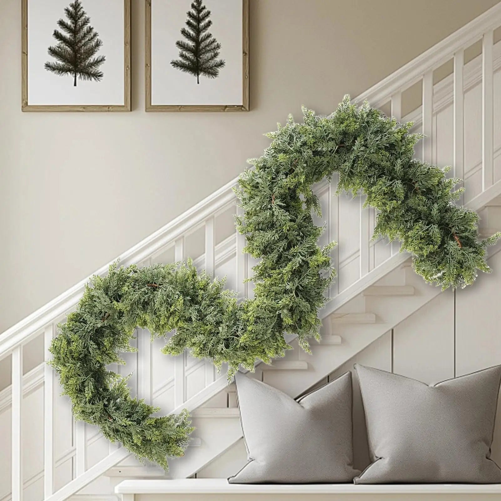 EvergreenCharm – Ghirlanda natalizia decorativa con luci LED in pino 4