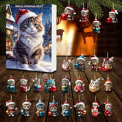 FelineFest | Set di ornamenti per gatti in acrilico resistente per decorazioni natalizie 1
