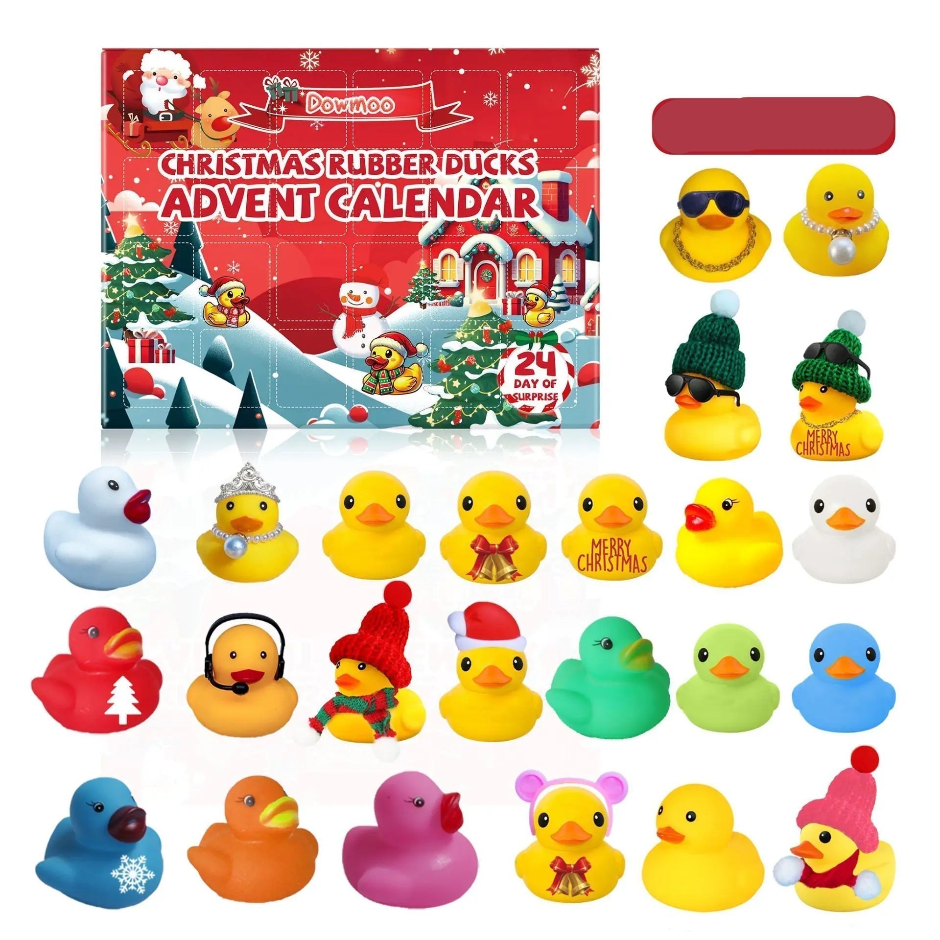 FestiveDuck | Calendario dell'Avvento con paperelle di gomma per il divertimento dei bambini durante le feste 0