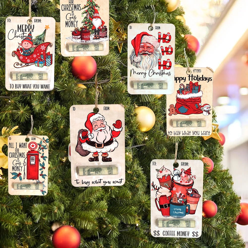 FestiveWood | Porta biglietti di auguri in legno rustico per le feste, da esporre nelle festività 10