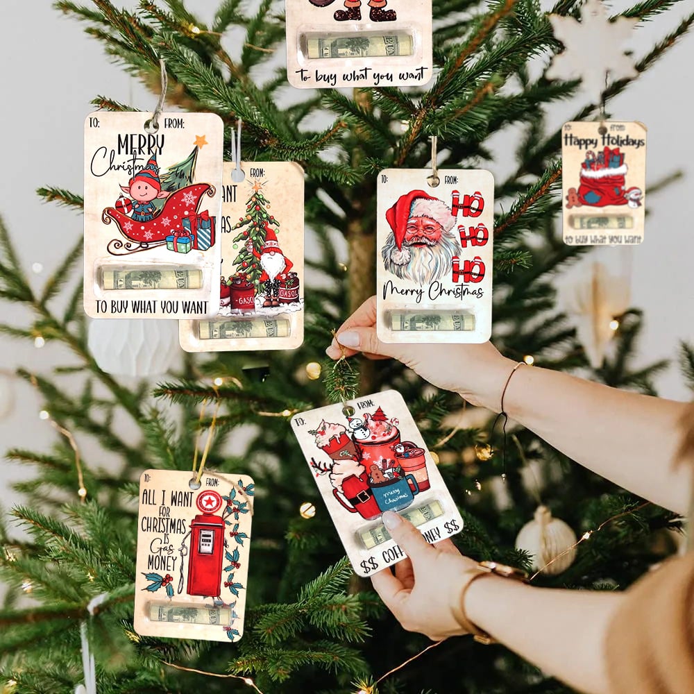 FestiveWood | Porta biglietti di auguri in legno rustico per le feste, da esporre nelle festività 3