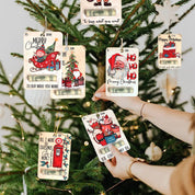 FestiveWood | Porta biglietti di auguri in legno rustico per le feste, da esporre nelle festività 3