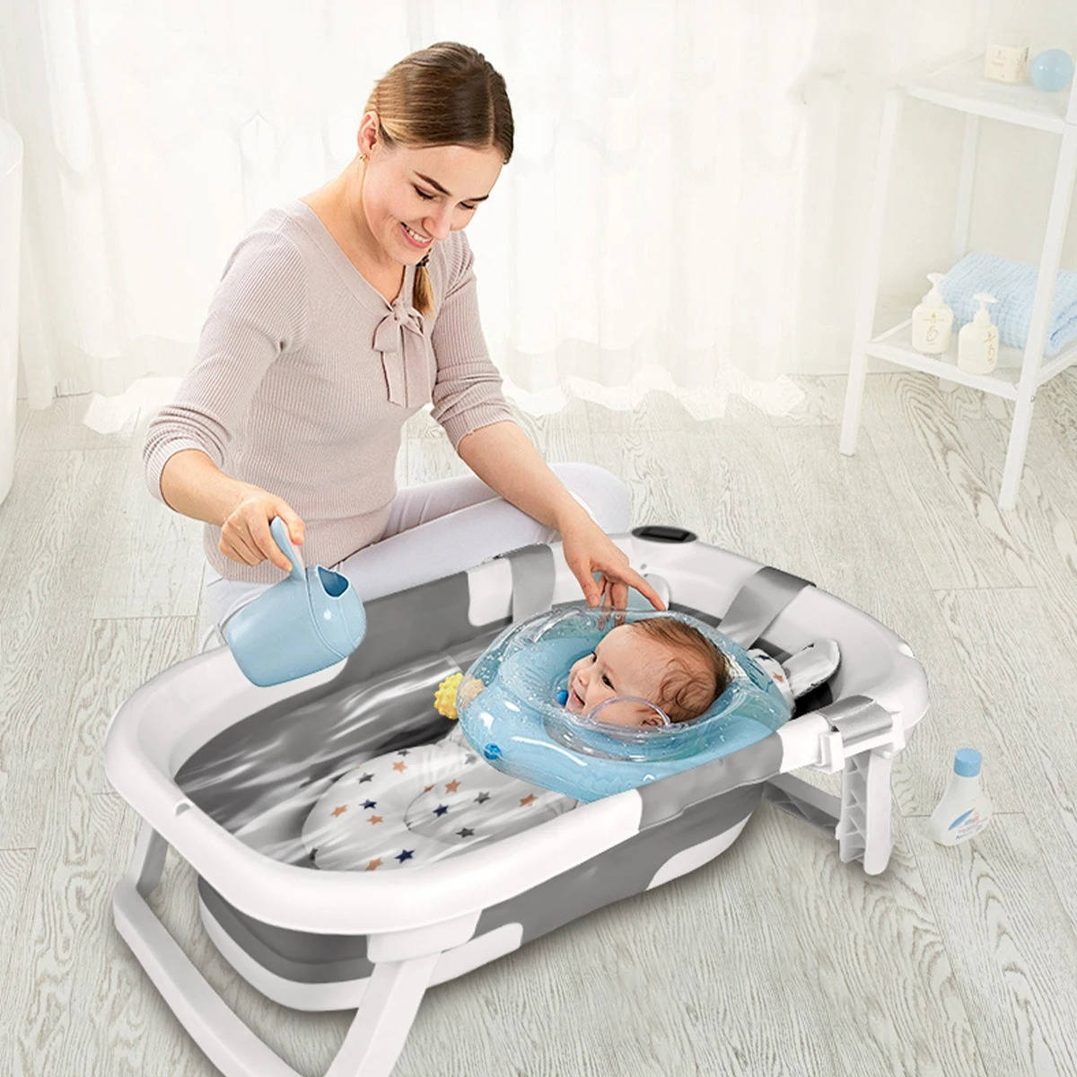 Foldable Newborn Bathing Tub 1