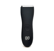 Tagliacapelli elettrico nero con display LED, design ergonomico, ideale per taglio capelli e barba. Accessorio per cura personale maschile.