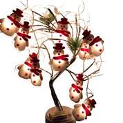 FrostyGlow – Luci per albero a forma di pupazzo di neve con illuminazione a LED bianca 0