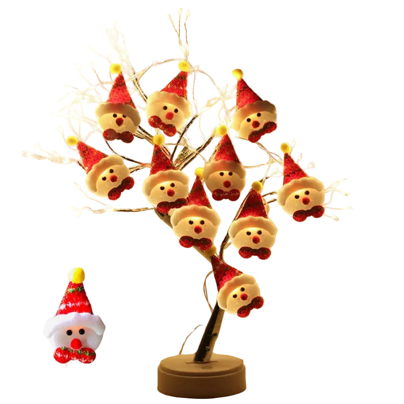 FrostyGlow – Luci per albero a forma di pupazzo di neve con illuminazione a LED bianca 8