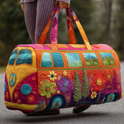 Gesteppte Reisetasche mit Blumenmuster und verstellbarem Riemen 1