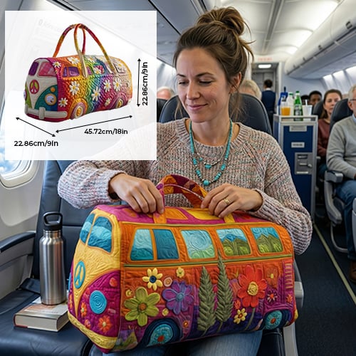 Gesteppte Reisetasche mit Blumenmuster und verstellbarem Riemen 5