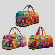 Gesteppte Reisetasche mit Blumenmuster und verstellbarem Riemen 7