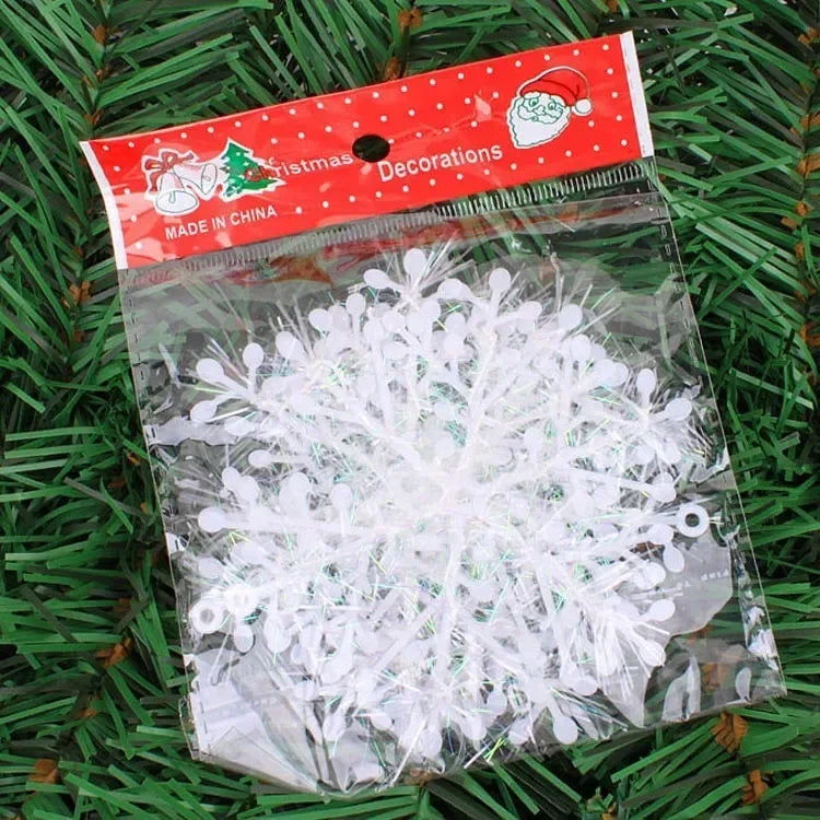 Ghirlande scintillanti | Decorazioni a forma di fiocco di neve glitterato per le feste 0