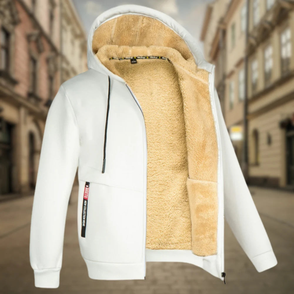 Giacca Invernale Uomo Con Cappuccio Fodera In Pile Tessuto Resistenti All'Acqua 2