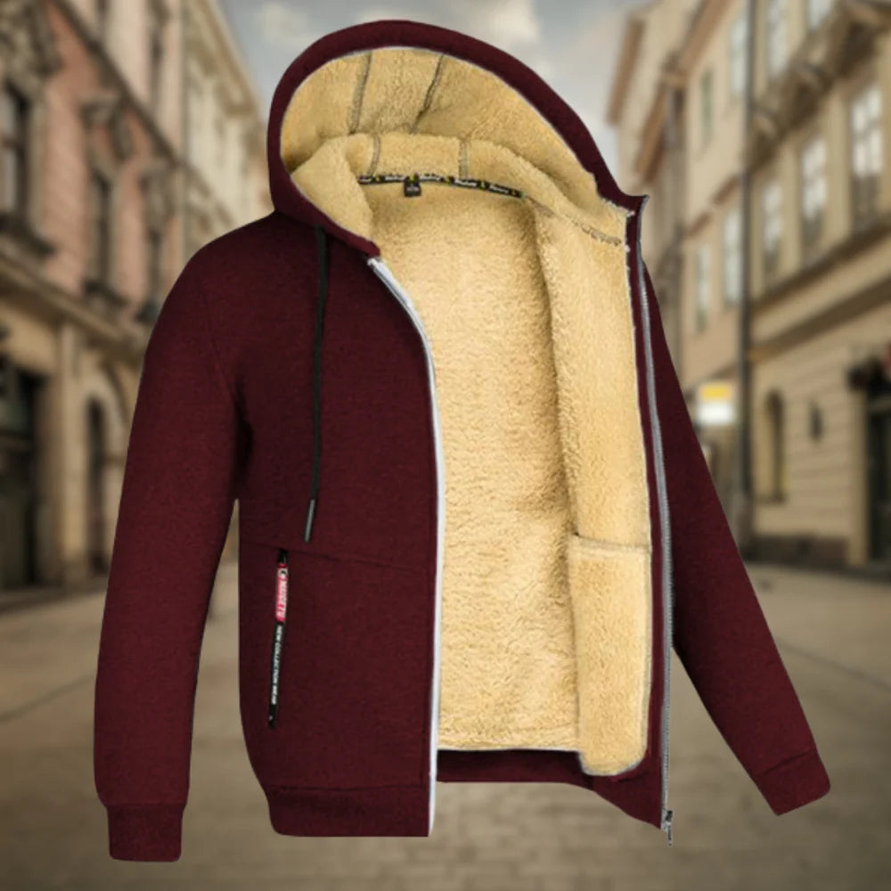 Giacca Invernale Uomo Con Cappuccio Fodera In Pile Tessuto Resistenti All'Acqua 3