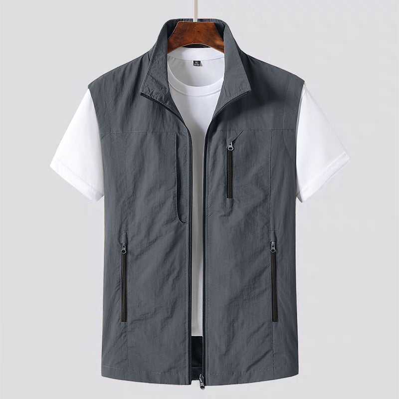 Gilet Leggero da Uomo con Zip Frontale - Strato Casual e Pratico 1