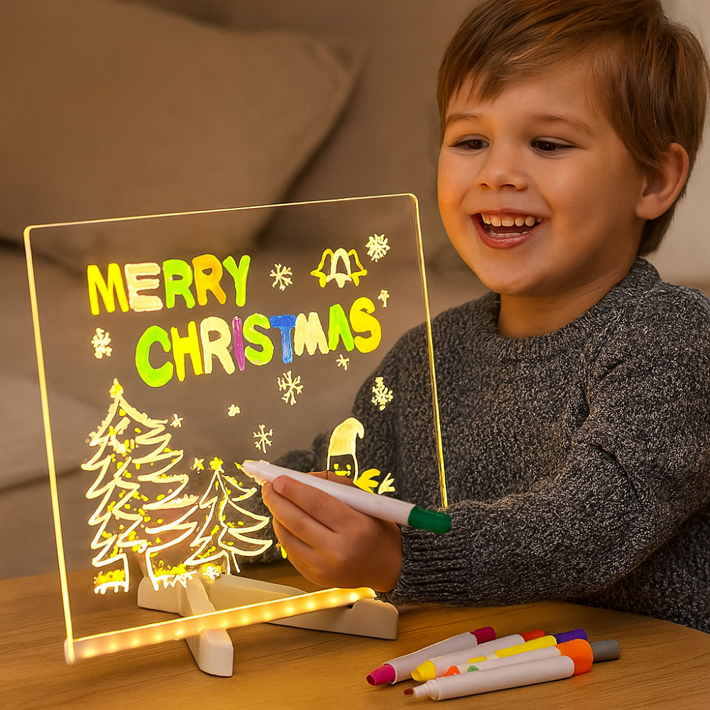 GlowCraft | Tavolo da disegno LED per bambini, per un divertimento creativo e istruttivo durante le vacanze 0