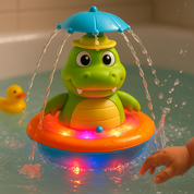 GlowGator | Giocattolo da bagno a forma di coccodrillo galleggiante e luminoso per coinvolgenti giochi d'acqua 0
