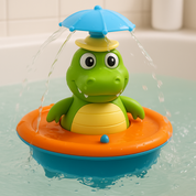 GlowGator | Giocattolo da bagno a forma di coccodrillo galleggiante e luminoso per coinvolgenti giochi d'acqua 1