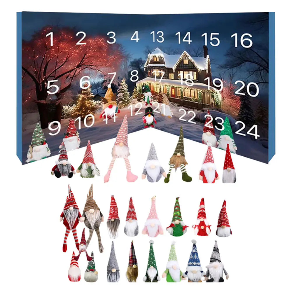 GnomeMagic | Calendario dell'Avvento natalizio con peluche stravagante per bambini, edizione 2025 0