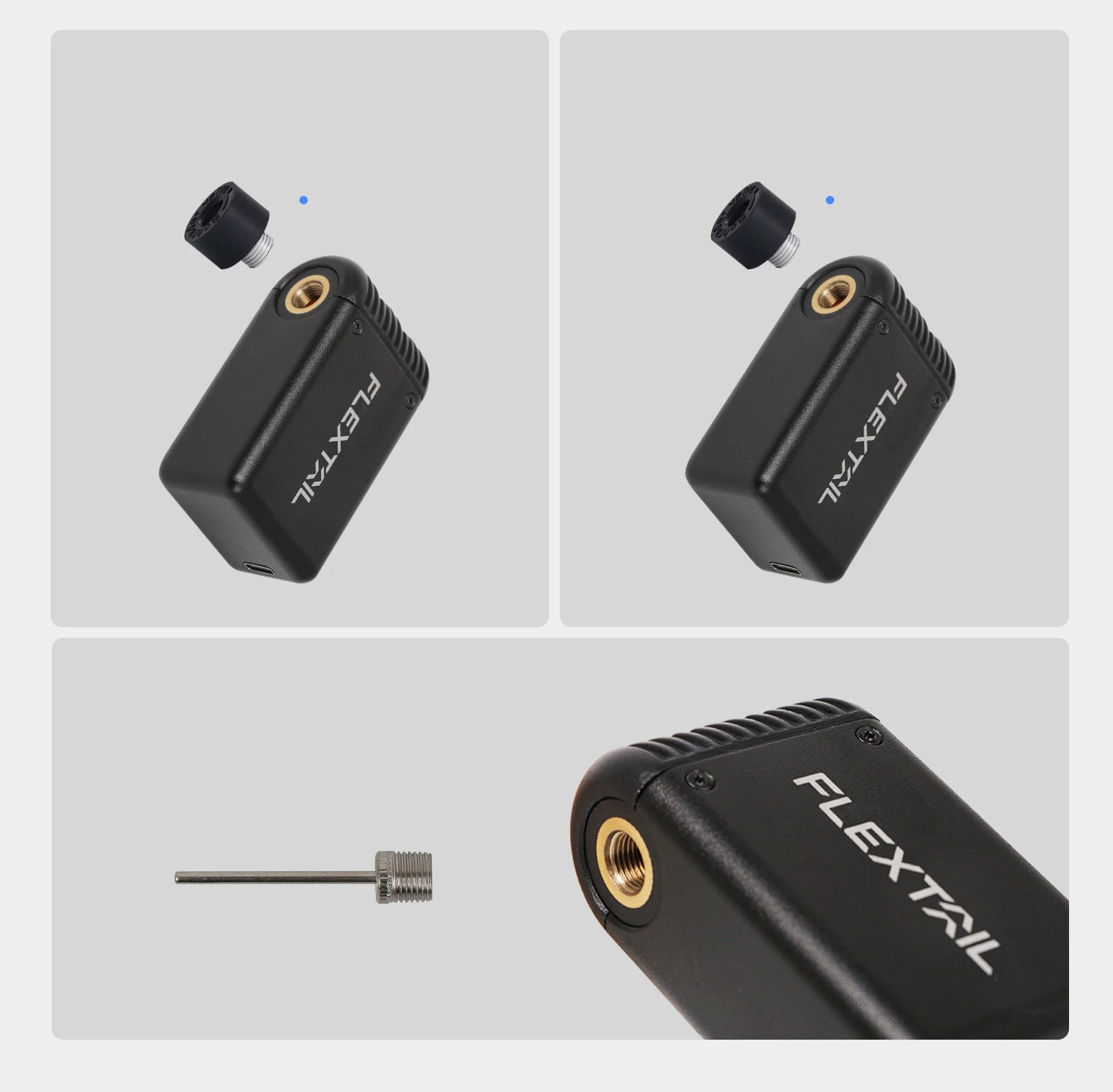 Gonfiatore portatile per pneumatici di biciclette elettriche - Pompa intelligente da 100 PSI compatibile con valvole Presta e Schrader per ciclismo all'aperto e gonfiaggio in movimento 3