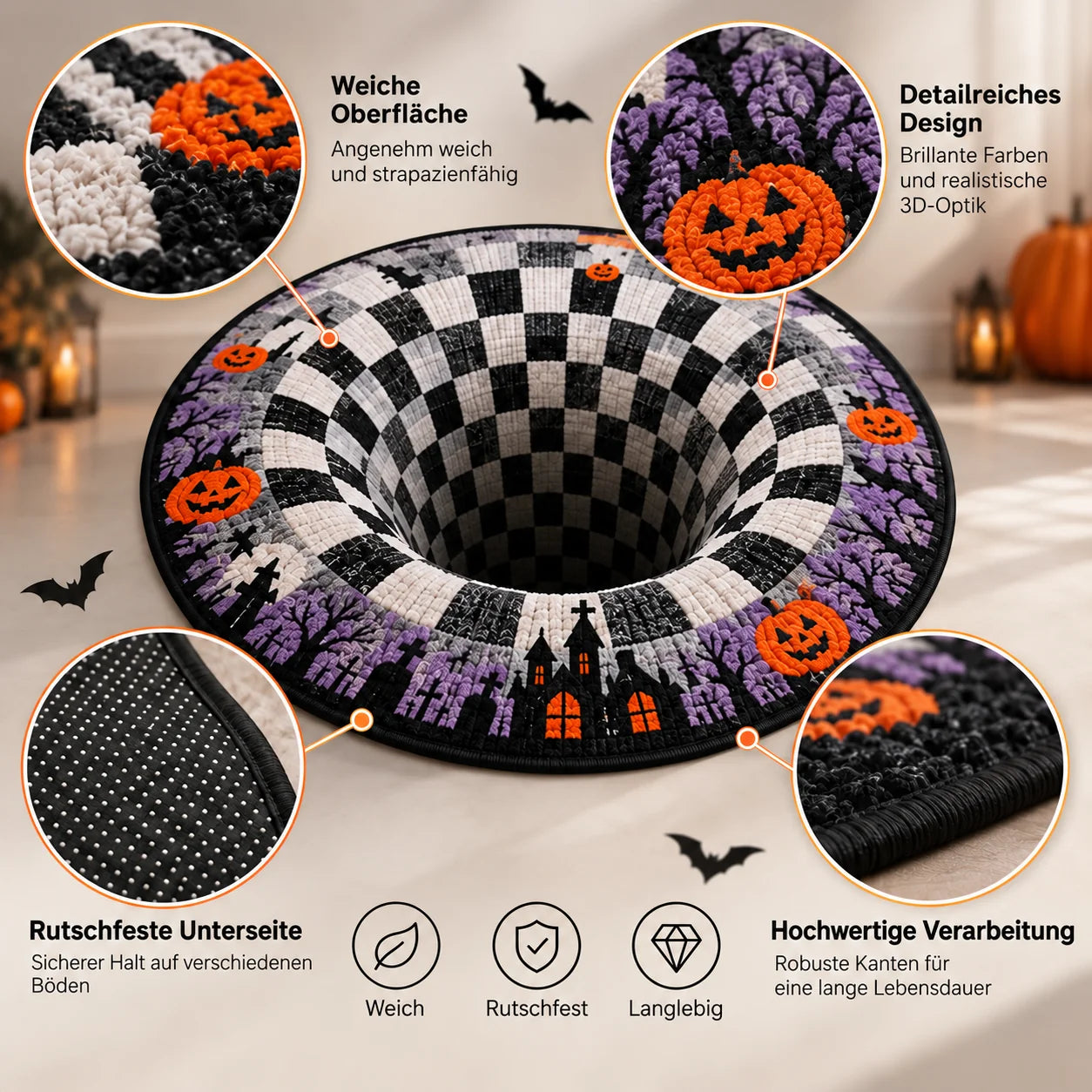 GruselVortex 3D – der täuschend echte Halloween-Illusionsteppich 3