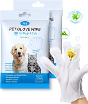 Guanti da bagno per animali domestici: salviette detergenti e deodoranti per cani e gatti, perfetto strumento per la toelettatura quotidiana degli animali domestici 0