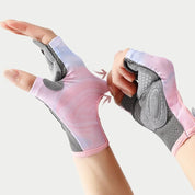 Guanti da ciclismo traspiranti e antiscivolo a mezze dita: guanti da fitness eleganti e leggeri per uomo e donna in colori vivaci, perfetti per il bodybuilding e le avventure all'aria aperta 3
