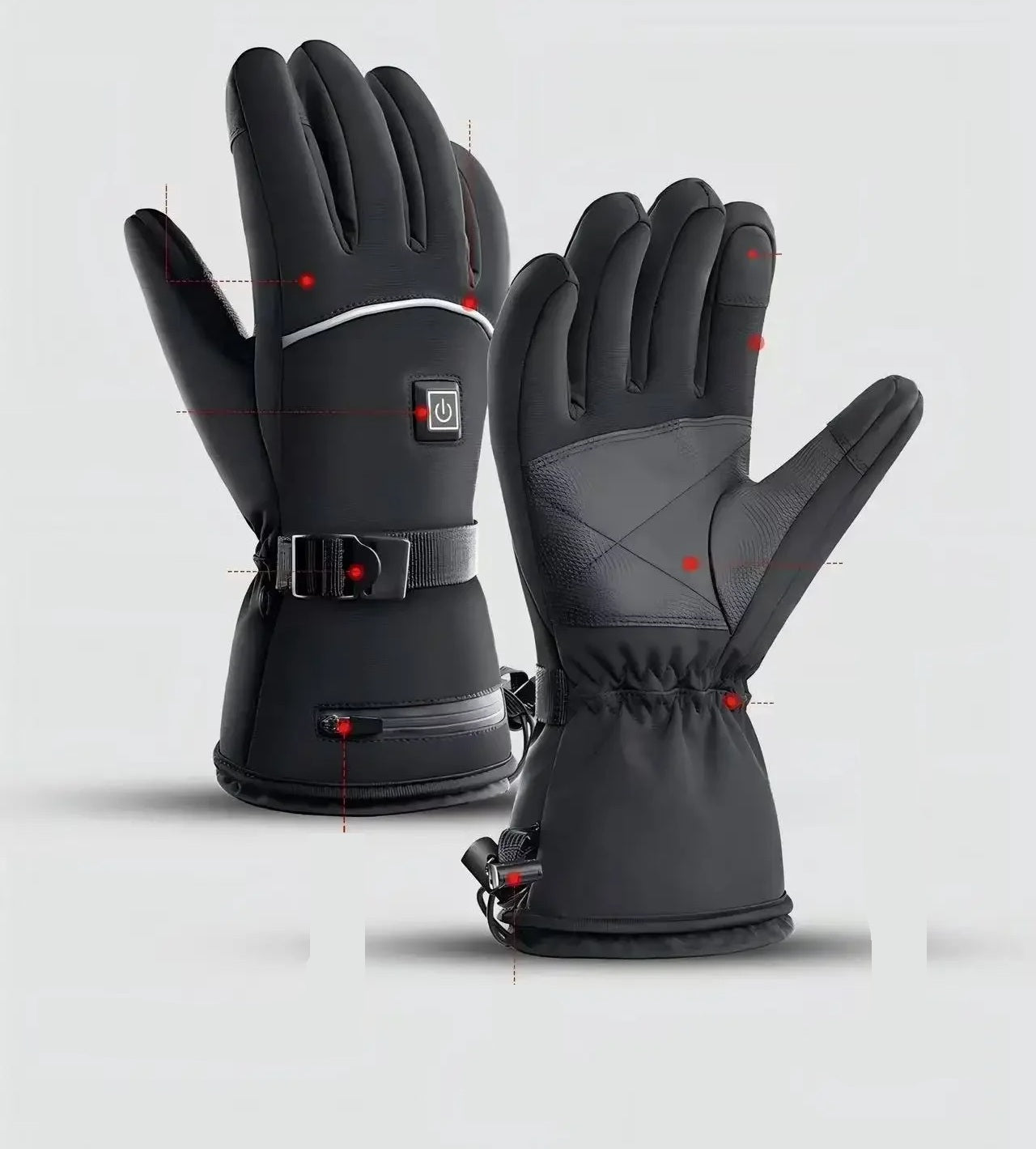 Guanti da moto riscaldati: abbigliamento invernale impermeabile con batteria ricaricabile, funzione touchscreen e protezione termica superiore 1