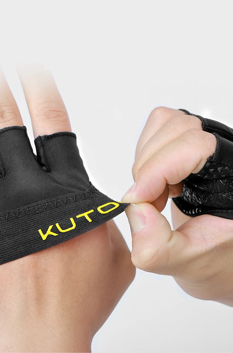 Guanti da sollevamento pesi per lo sport e il fitness: guanti da allenamento imbottiti e resistenti per una presa sicura durante l'allenamento, il sollevamento pesi in palestra e l'allenamento incrociato. 1