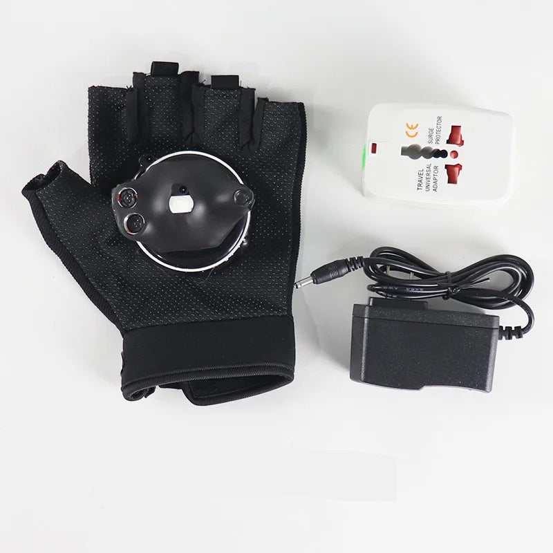 Guanti laser RGB – Accessori rotanti multicolori per spettacoli di luci da discoteca con effetto cannone laser automatico per ballerini e artisti 0