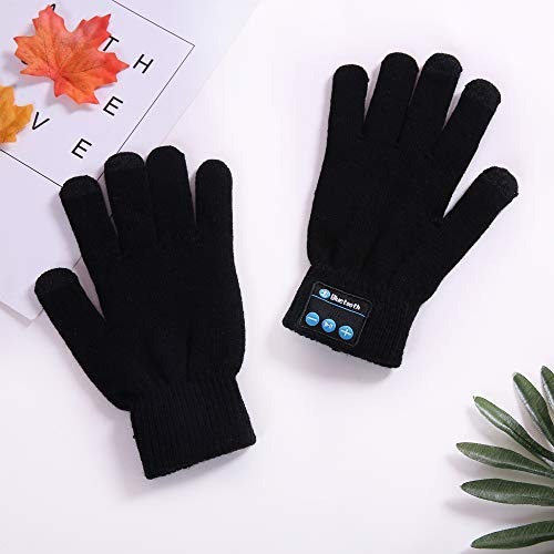 Guanti touchscreen Bluetooth intelligenti: guanti con altoparlante wireless compatibili con Bluetooth e tessuto caldo, guanti invernali intelligenti per chiamate, musica e utilizzo del touchscreen. 8