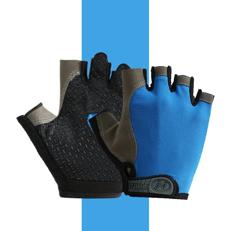 Guanti traspiranti antiscivolo a mezze dita – Guanti da fitness e ciclismo per allenamenti estivi 22