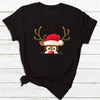 Noir - Renne avec chapeau de Père Noël / S