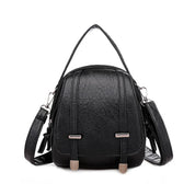 Zaino in pelle nera elegante con cinghie regolabili, design moderno e chiusura a zip. Perfetto per moda donna, accessori casual e viaggi.
