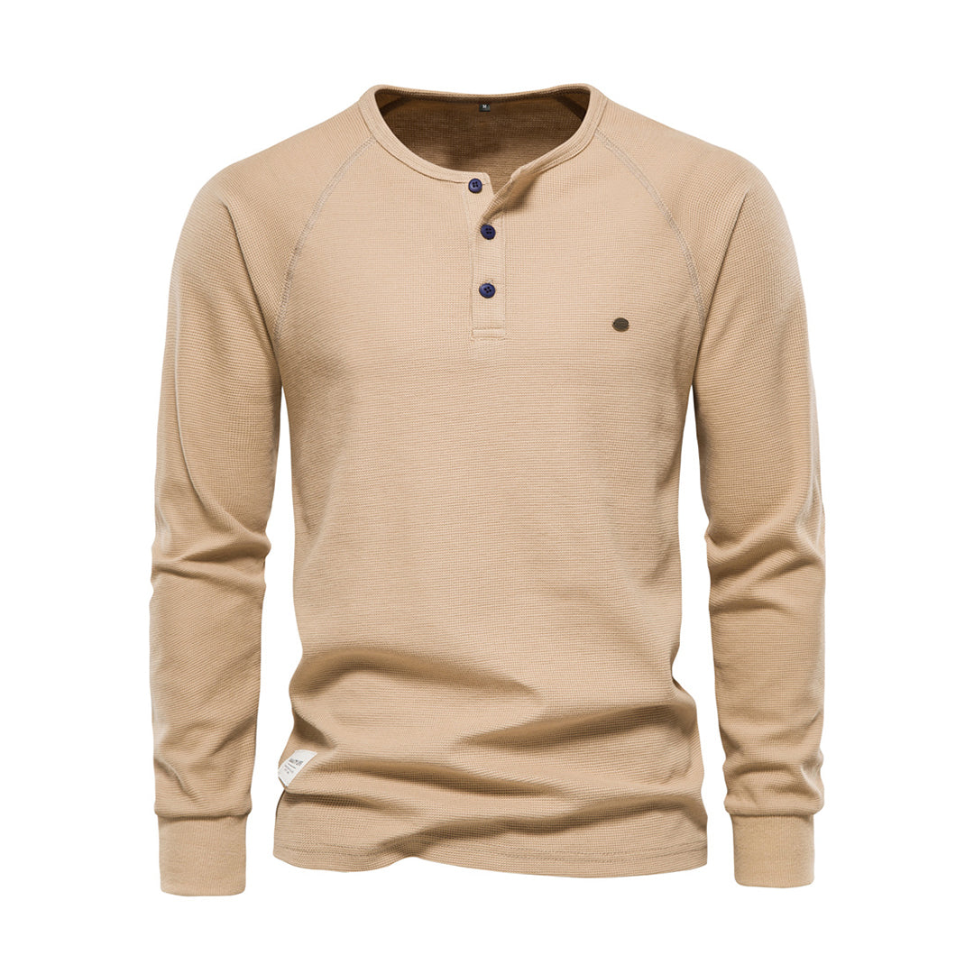 Henley Shirt Herren | Langarm mit Knopfleiste 0