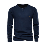 Henley Shirt Herren | Langarm mit Knopfleiste 1