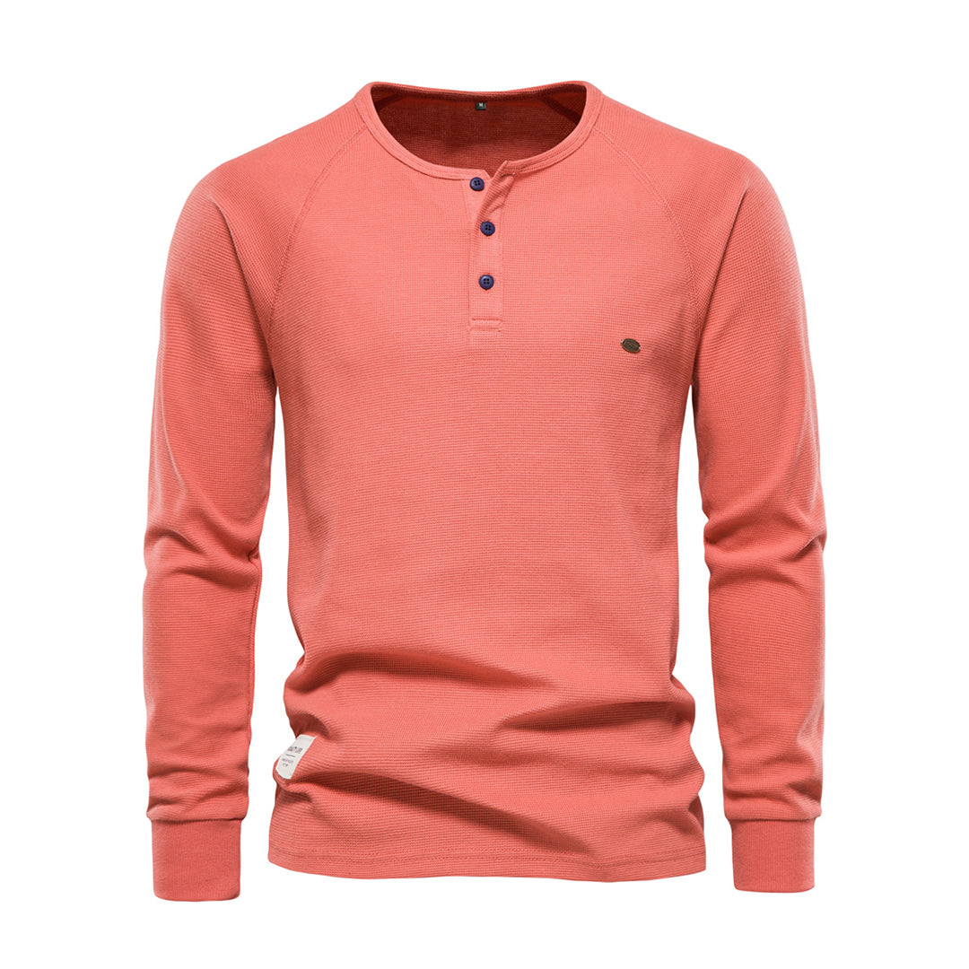 Henley Shirt Herren | Langarm mit Knopfleiste 3