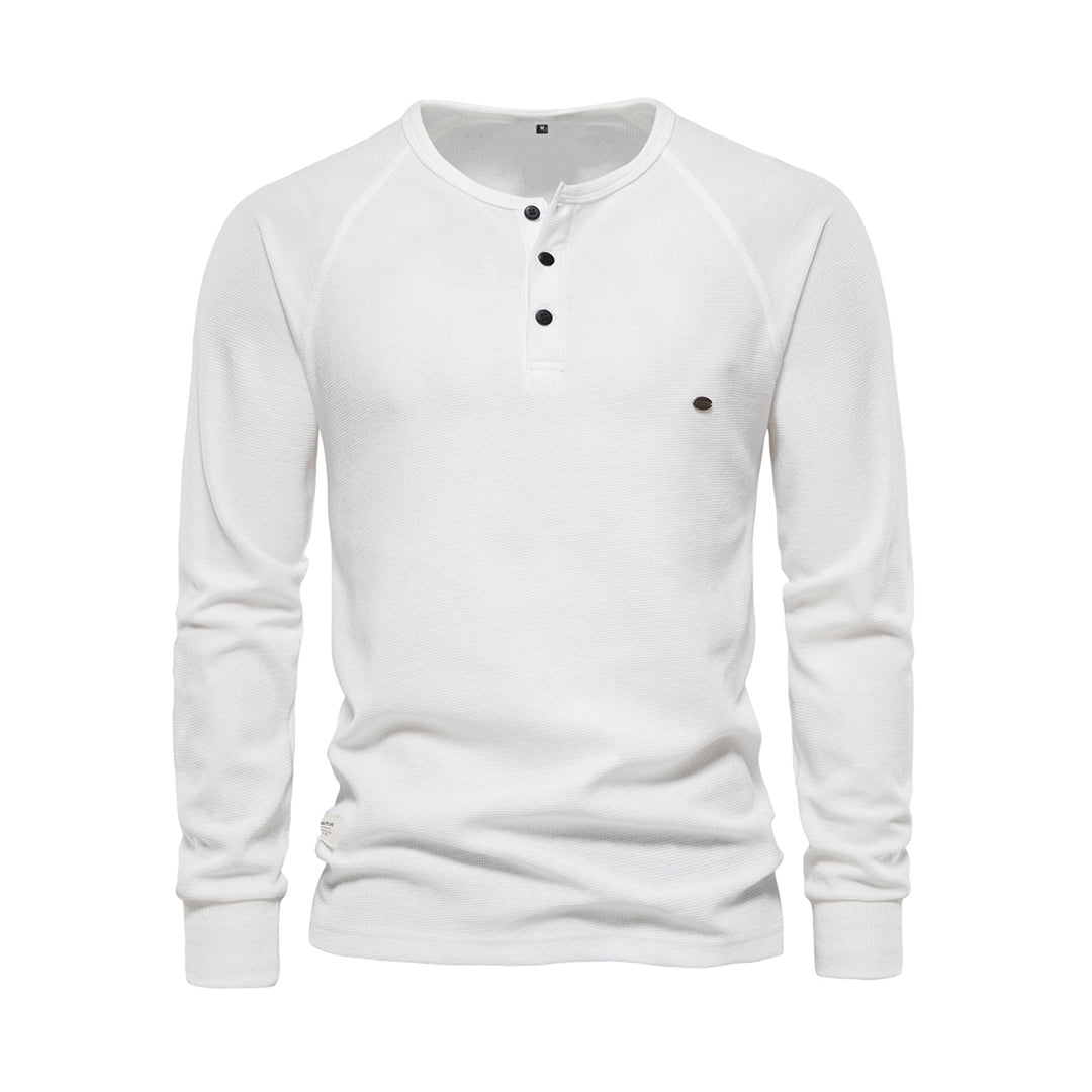 Henley Shirt Herren | Langarm mit Knopfleiste 4