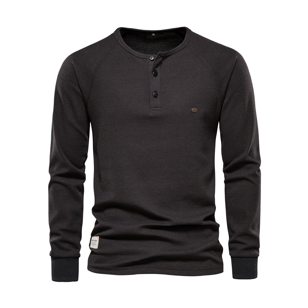Henley Shirt Herren | Langarm mit Knopfleiste 5