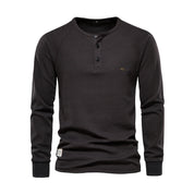 Henley Shirt Herren | Langarm mit Knopfleiste 5
