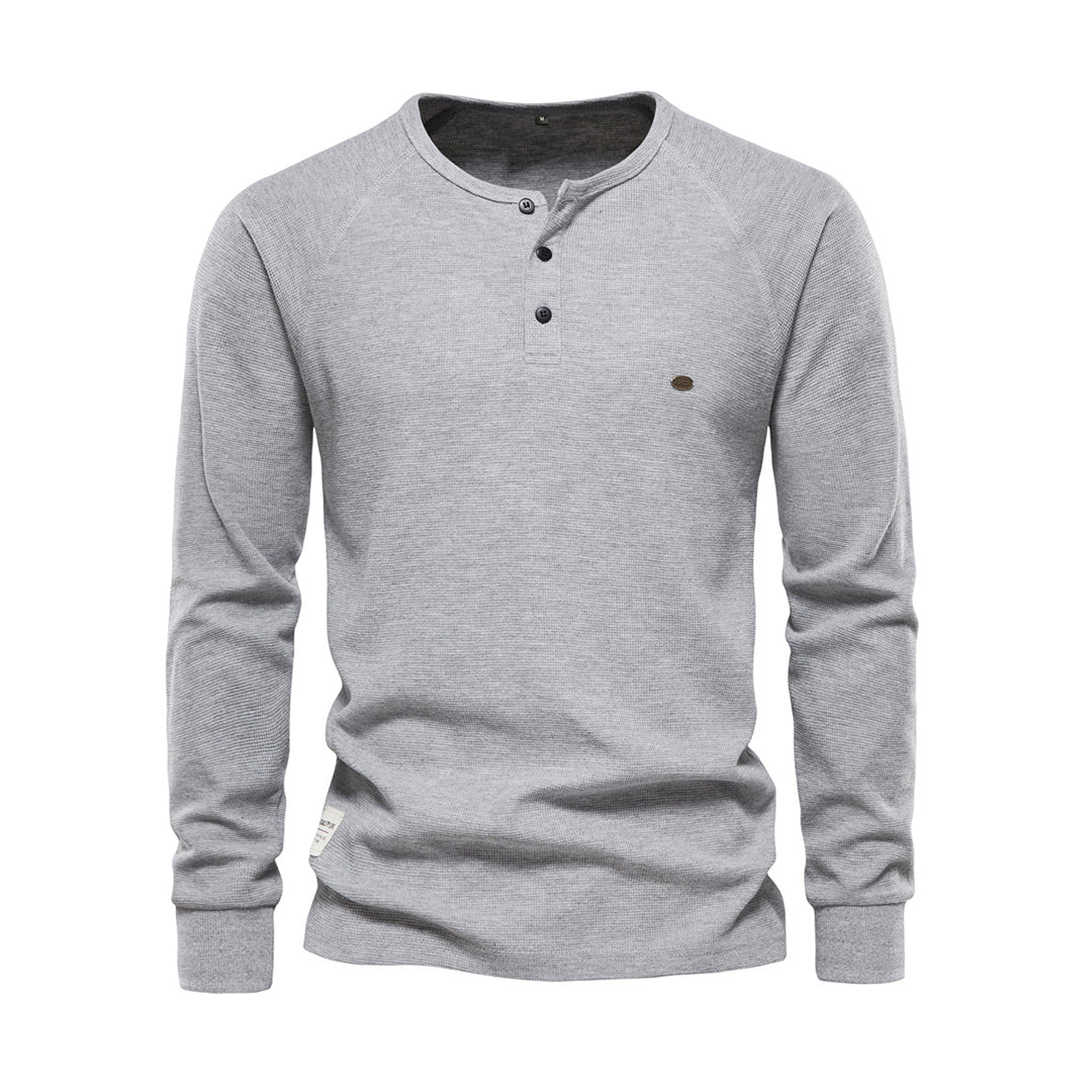 Henley Shirt Herren | Langarm mit Knopfleiste 6
