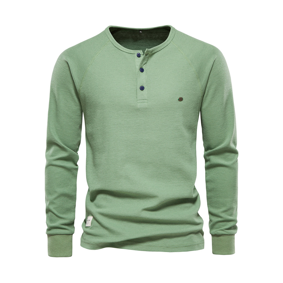 Henley Shirt Herren | Langarm mit Knopfleiste 7