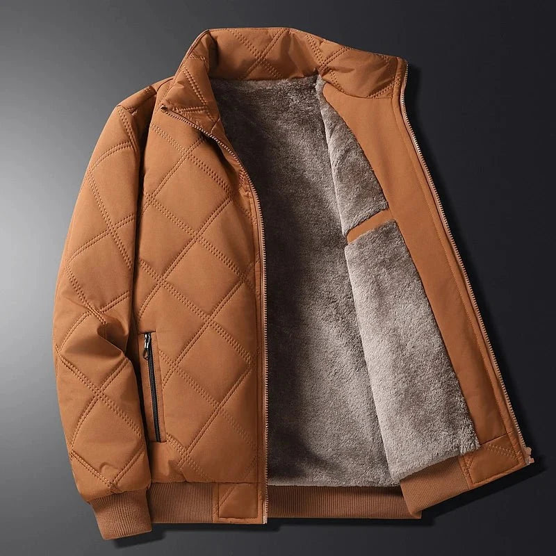 Herren Langarm-Winterjacke mit Taschen 3