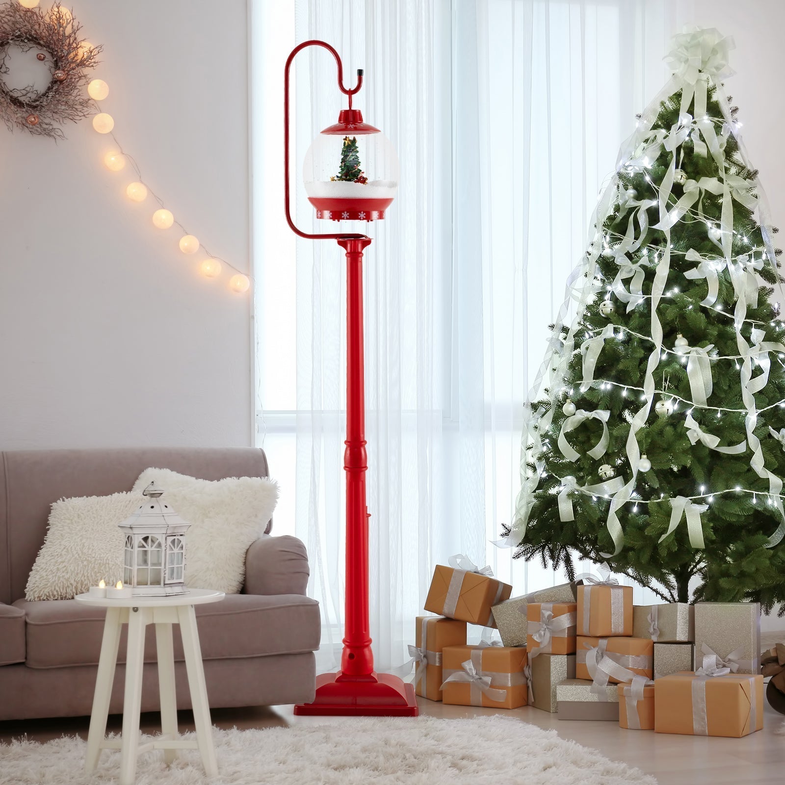 HolidayPost – Lanterna natalizia decorativa da 68 pollici con candela a LED 1
