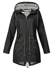 Impermeabile Donna Leggero con Cappuccio e Coulisse Vita Regolabile 7