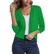 Katharina | Damen Offener Kurzjacken-Cardigan mit 3/4-Ärmeln 2