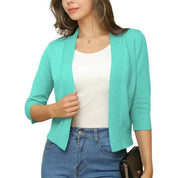 Katharina | Damen Offener Kurzjacken-Cardigan mit 3/4-Ärmeln 7