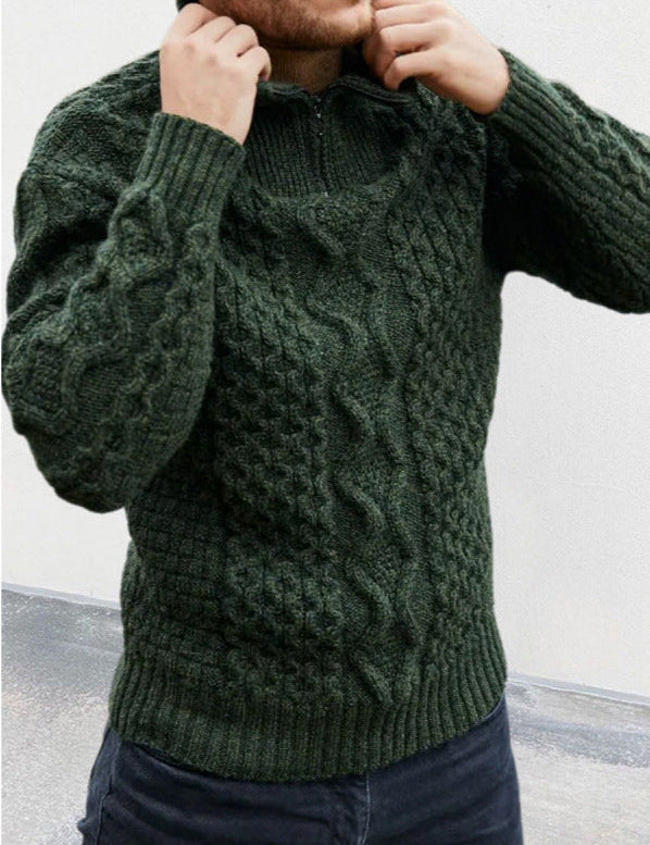 Kevin | Maglione Mountain Weave con mezza zip 1